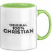 Christian Tasse Original 100% Christian Geschenk Grün Trendation