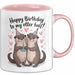 Romantisches Paar Geburtstagsfeier Tasse Geschenk Lustige Geschenkidee Spruch Alles Gute Zum Geburtstag Für Meine Otter Hälfte Rosa Trendation