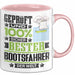 Bootsfahrer Geschenk Lustiger Spruch für Bootsfahrer Geschenkidee Bester Bootsfahrer Der Welt Rosa Trendation
