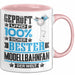 Modellbahnfan Geschenk Lustiger Spruch für Modellbahnfan Geschenkidee Bester Modellbahnfan Der Welt Rosa Trendation