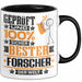 Forscher Geschenk Lustiger Spruch für Forscher Geschenkidee Bester Forscher Der Welt Schwarz Trendation
