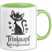 Katzenliebhaber Tasse Geschenkidee Trinknapf Katzen Personal Grün Trendation