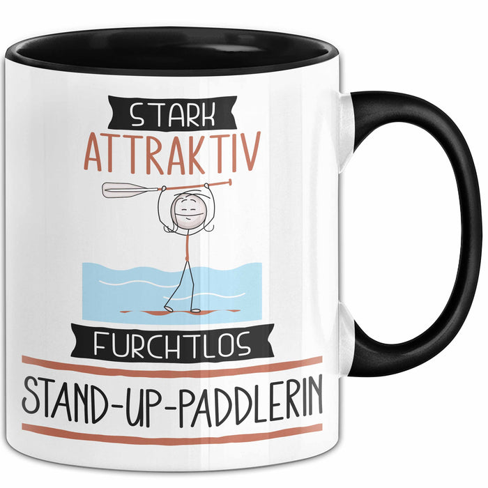 Stand-Up-Paddlerin Tasse Geschenk Becher Stark Attraktiv Furchtlos Stand-Up-Paddlerin Lustige Geschenkidee Trendation
