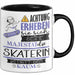 Skaterin Tasse Geschenk Lustiger Spruch Bitte Erheben Sie Sich Seine Majestät Die Skaterin Betritt Den Raum Schwarz Trendation