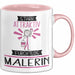 Malerin Tasse Geschenk Becher Stark Attraktiv Furchtlos Malerin Lustige Geschenkidee Rosa Trendation