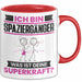 Spaziergänger Tasse Geschenk für Spaziergänger Geburtstag Lustiger Spruch Kaffee-Becher Was Ist Deine Superkraft Rot Trendation