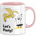 Geburtstagsfeier Banane Tasse Geschenk Lustige Geschenkidee Spruch Lasst Uns Feiern Rosa Trendation