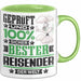Reisender Geschenk Lustiger Spruch für Reisender Geschenkidee Bester Reisender Der Welt Grün Trendation