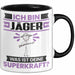 Jäger Tasse Geschenk für Jäger Geburtstag Lustiger Spruch Kaffee-Becher Was Ist Deine Superkraft Schwarz Trendation