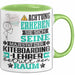 Kiteboarding-Lehrer Geschenk Tasse Lustiger Spruch Erheben Sie Sich Der Kiteboarding-Lehrer Betritt den Raum Grün Trendation