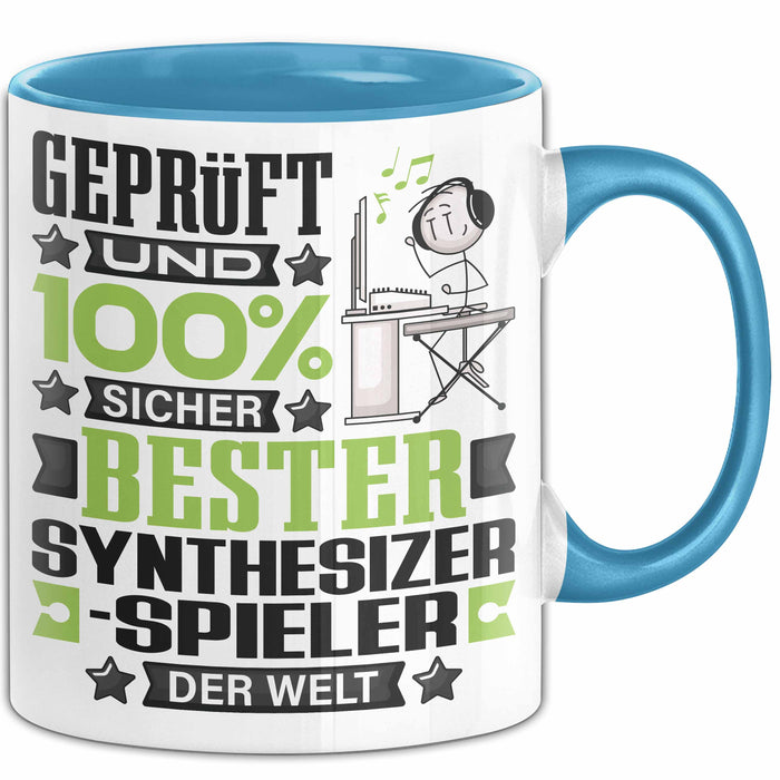 Synthesizer-Spieler Geschenk Lustiger Spruch für Synthesizer-Spieler Geschenkidee Bester Synthesizer-Spieler Der Welt Blau Trendation
