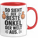 Onkel Sarkastisch Sarkasmus Tasse Geschenk Lustige Geschenkidee Spruch So Sieht Der Beste Onkel Der Welt Aus Rot Trendation