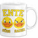 Quietscheente Tier Tasse Geschenk Lustige Geschenkidee Spruch Ente Süss Sauer Weiß Trendation