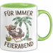 Rentner Pensionär Sarkasmus Tasse Geschenk Lustige Geschenkidee Spruch Für Immer Feierabend Grün Trendation