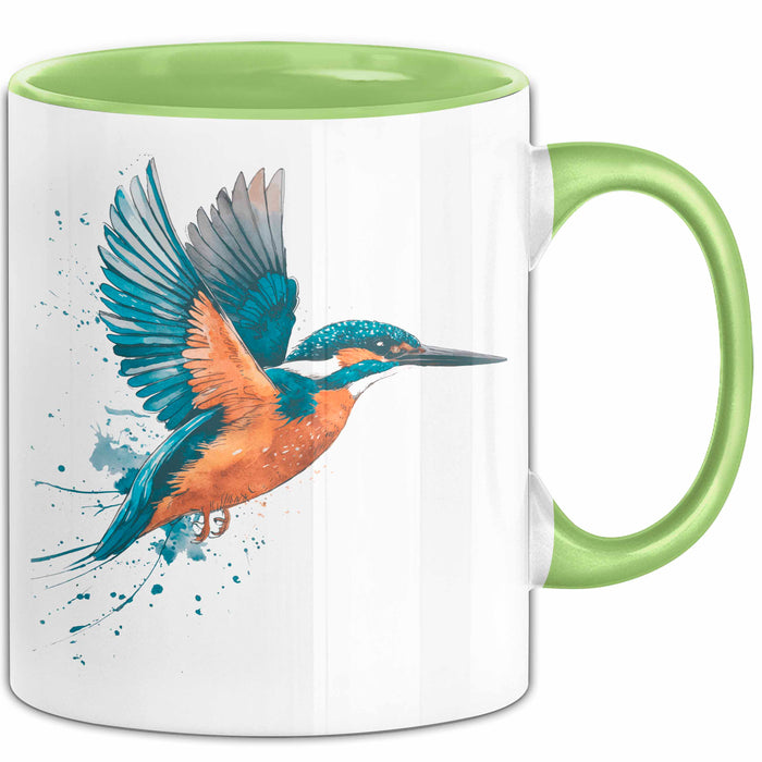 Eisvogel Vogel Tasse Geschenk Lustige Geschenkidee Spruch Grün Trendation