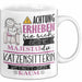Katzensitterin Tasse Geschenk Lustiger Spruch Bitte Erheben Sie Sich Seine Majestät Die Katzensitterin Betritt Den Raum Weiß Trendation