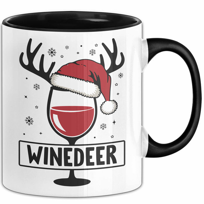 Rotwein-Trinker Tasse Geschenk Weindeer Weihnachten Geschenkidee Für Rot-Weintrinker Kaffee-Becher Trendation