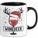 Rotwein-Trinker Tasse Geschenk Weindeer Weihnachten Geschenkidee Für Rot-Weintrinker Kaffee-Becher Trendation