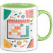 Planer Süchtiger Tasse Geschenk Lustige Geschenkidee Spruch Für Organisations Fans Grün Trendation
