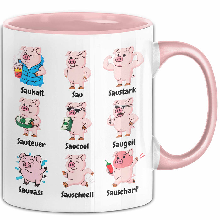 Schweinebauer Schweine Tier Tasse Geschenk Lustige Geschenkidee Spruch Arten Von Schweinen Rosa Trendation