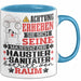 Haustiersanitäter Geschenk Tasse Lustiger Spruch Erheben Sie Sich Der Haustiersanitäter Betritt den Raum Blau Trendation