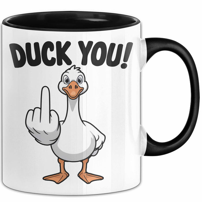 Ente Tier Tasse Geschenk Lustige Geschenkidee Spruch Duck You Trendation