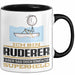 Ruderer Geschenk Tasse Ich Bin Ruderer Aber Sag Doch Einfach Superheld Lustige Geschenkdiee für Ruderer Kaffee-Becher Schwarz Trendation