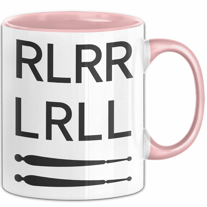 Schlagzeugspieler Schlagzeuger Schlagzeug Tasse Geschenk Lustige Geschenkidee Spruch Rlrr Lrll Rosa Trendation