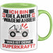 Geländewagenfahrer Tasse Geschenk für Geländewagenfahrer Geburtstag Lustiger Spruch Kaffee-Becher Was Ist Deine Superkraft Grün Trendation