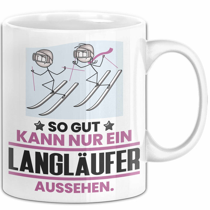 Langläufer Geschenk Tasse So Gut Kann Nur Ein Langläufer Aussehen Geschenkidee Kaffee-Becher Weiß Trendation