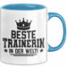 Trainerin Tasse Geschenk Beste Trainerin In Der Welt Fussball Handball Hockey Trainerin Blau Trendation