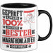 Marathonläufer Geschenk Lustiger Spruch für Marathonläufer Geschenkidee Bester Marathonläufer Der Welt Schwarz Trendation