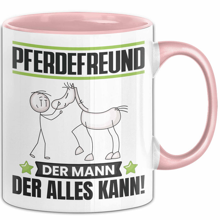 Pferdefreund Tasse Geschenk für Pferdefreund Der Mann Der Alles Kann Geschenkidee zum Geburtstag Rosa Trendation