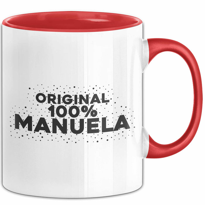 Manuela Tasse Original 100% Manuela Geschenk Rot Trendation