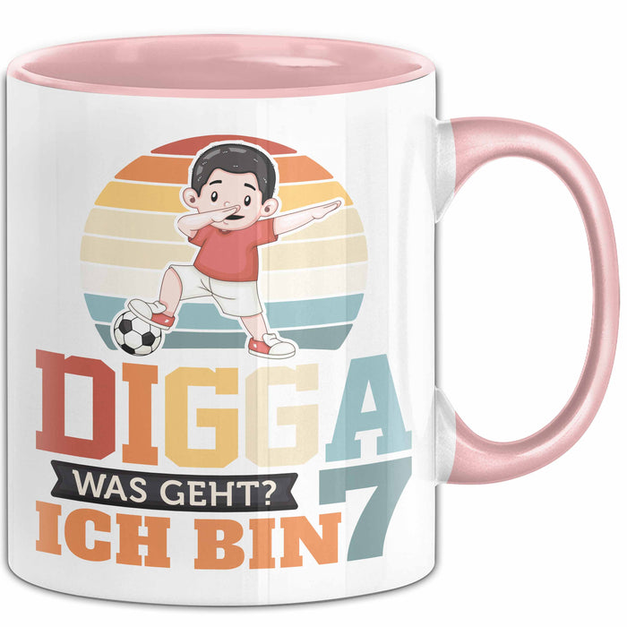 Digga Tasse Geschenk Siebter Geburtstag Lustiger Spruch Was Geht Rosa Trendation