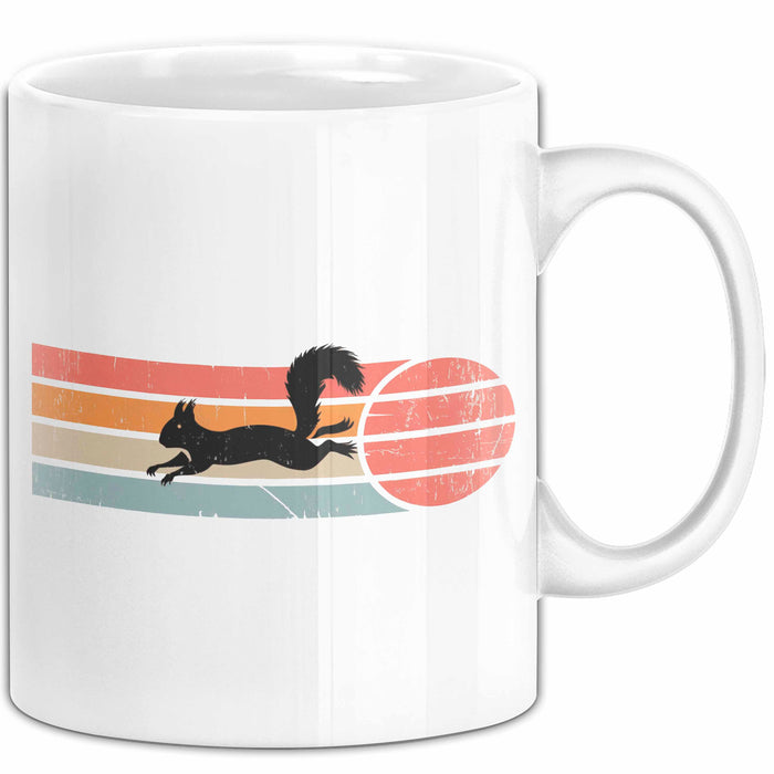 Eichhörnchen Tierliebhaber Retro Tasse Geschenk Lustige Geschenkidee Spruch Weiß Trendation