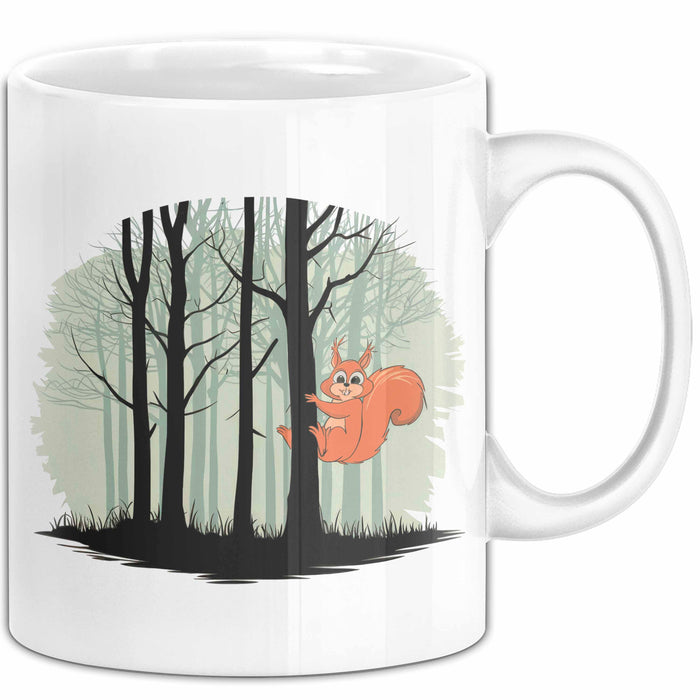 Eichhörnchen Tierliebhaber Tasse Geschenk Lustige Geschenkidee Spruch Weiß Trendation