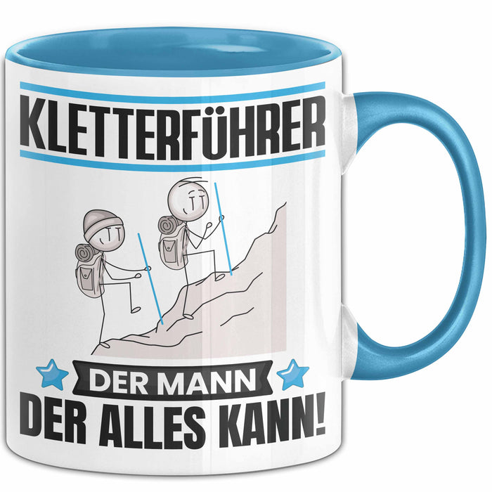 Kletterführer Tasse Geschenk für Kletterführer Der Mann Der Alles Kann Geschenkidee zum Geburtstag Blau Trendation