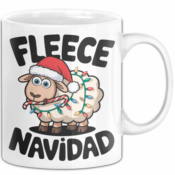 Schaf Tier Bauer Tasse Becher Geschenk Lustige Geschenkidee Spruch Fleece Navidad Weiß Trendation