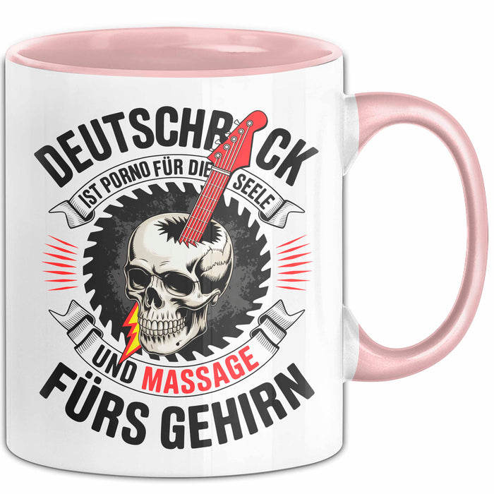 Deutsche Rockmusik Tasse Geschenk Lustige Geschenkidee Rosa Trendation