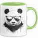 Panda Mit Sonnenbrille Tasse Geschenk Lustige Geschenkidee Spruch Grün Trendation