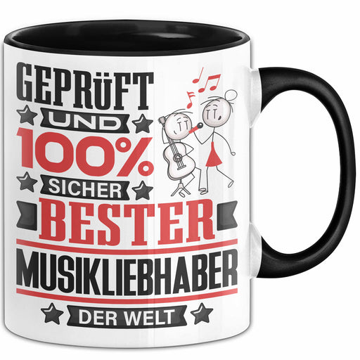 Musikliebhaber Geschenk Lustiger Spruch für Musikliebhaber Geschenkidee Bester Musikliebhaber Der Welt Schwarz Trendation