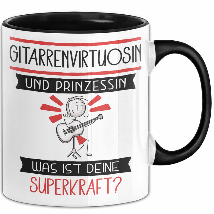 Gitarrenvirtuosin Und Prinzessin Tasse Geschenk Für Eine Gitarrenvirtuosin Geburtstag Was Ist Deine Superkraft Trendation
