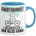 Radtourist Tasse Geschenk für Radtourist Der Mann Der Alles Kann Geschenkidee zum Geburtstag Blau Trendation