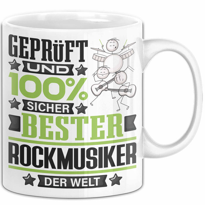 Rockmusiker Geschenk Lustiger Spruch für Rockmusiker Geschenkidee Bester Rockmusiker Der Welt Weiß Trendation