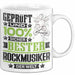 Rockmusiker Geschenk Lustiger Spruch für Rockmusiker Geschenkidee Bester Rockmusiker Der Welt Weiß Trendation