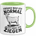Ziegenbauer Ziegen Tier Tasse Geschenk Lustige Geschenkidee Spruch Früher War Ich Normal Jetzt Habe Ich Ziegen Grün Trendation