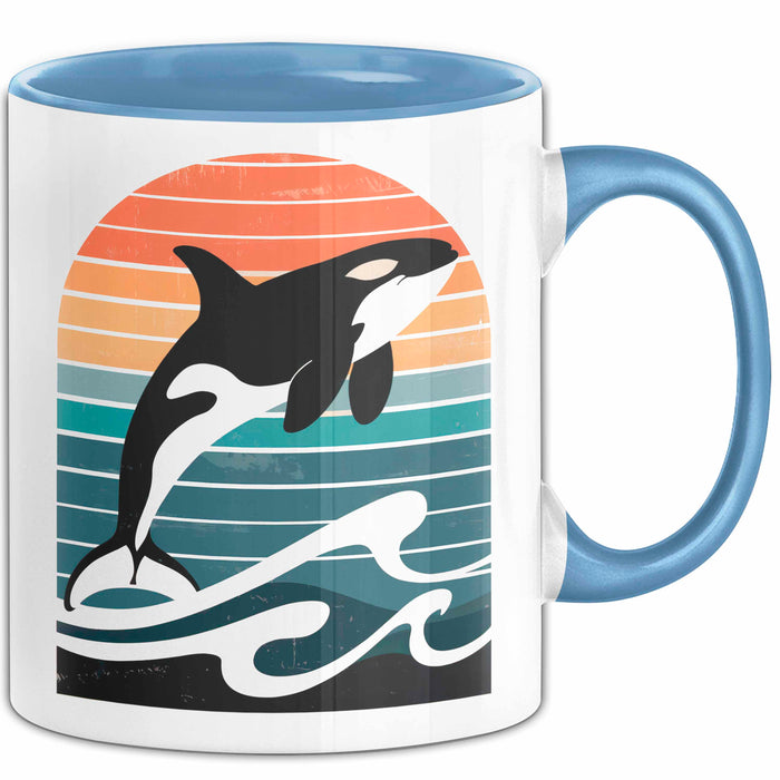 Wal Tier Tasse Geschenk Lustige Geschenkidee Spruch Blau Trendation