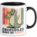Krokodil Tier Tasse Geschenk Lustige Geschenkidee Spruch Krokodile Machen Mich Glücklich Schwarz Trendation