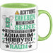 Aquarium-Hobbyist Geschenk Tasse Lustiger Spruch Erheben Sie Sich Der Aquarium-Hobbyist Betritt den Raum Grün Trendation